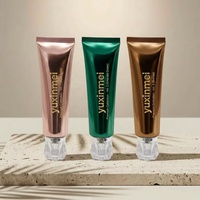 Tube cosmétique en acrylique en forme de fleur D22 ABL 15ml 35ml avec bouchon à vis pour crème contour des yeux et sérum, personnalisable OEM ODM, vente en gros, directement de l'usine