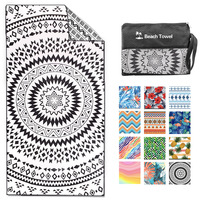 Grand Sandrpoof de luxe recycler microfibre cadeau promotionnel personnalisé séchage rapide natation serviette de plage