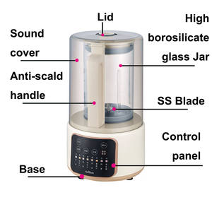 Fabricant de soja de haute qualité <span class=keywords><strong>son</strong></span> silencieux appareils de cuisine intelligents 1.5L avec couvercle mélangeur chauffant insonorisé - Product Image 2