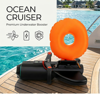 Scooter sous-marin électrique innovant, moteur pour planche à pagaie, bouée gonflable orange, lampe torche LED, boussole