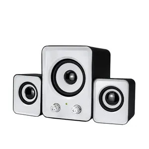 Desktop Computer speakers for pc OEM 33pcs Wired speaker home use mini white silver hot sales desktop speaker for PC Laptop