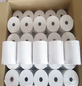 中国制造商定制克尺寸卷热敏打印机纸热敏纸卷80x80mm毫米POS打印机收据卷