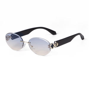 STY8128A 最新レトロキャットアイサングラス レディースブランドデザイン サングラス リムレス クロスボーダー卸売 UV400シェード - Product Image 6