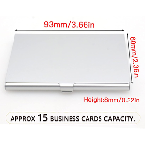 Bán buôn tùy chỉnh kinh doanh hợp kim nhôm hộp thẻ kinh doanh xách tay màu kim loại sang trọng chủ thẻ kinh doanh biểu tượng tùy chỉnh - Product Image 4