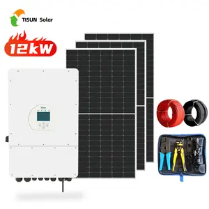 Tissun新创新太阳能跟踪系统10kw 12kw太阳能发电全太阳能系统套件