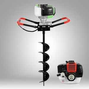 Tarière à gaz robuste de 300 mm, moteur 2 temps de 52 cm³, 1,75 kW, profondeur de forage de 800 mm, machine à creuser le sol pour tracteur, tarière à terre - Product Image 1