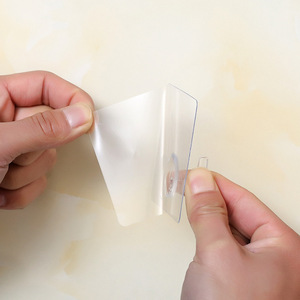 <b>Adhesive</b> <b>Hooks</b> Suction Cup 6x6Cm Single <b>Hook</b> Wall Mounted Bathroom Kitchen Heavy Duty Residue Free PVC Material - Product Image 4