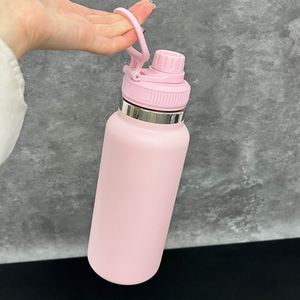 32oz Non Spill Wide Mouth Stainless Steel Water <b>Bottle</b> with Portable Drinking Spout Lid for Sports Gym Travel School Camping - Product Image 3