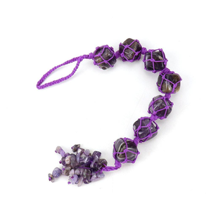 Ornements suspendus de voiture de fenêtre en cristal faits à la main <span class=keywords><strong>7</strong></span> pierres de palmier chakra dégringolées décorations de noël ornement suspendu Feng Shui - Product Image 4
