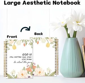 Christian Inspirational Máy Tính Xách Tay Đức Tin Nghệ Thuật Quà Tặng Thiên Chúa Vẫn Là Viết Câu Chuyện của Bạn Hoa Tạp Chí Bìa Cứng Xoắn Ốc Máy Tính Xách Tay - Product Image 4