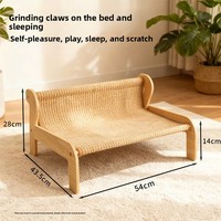 Grande planche à gratter durable pour chat avec transat intégré, utilisable toute l'année, lit pour chat, canapé et hamac