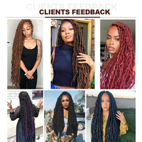 Julianna Private Label all'ingrosso 18 24 30 36 pollici 28 pollici Ombre Soft Faux Locs trecce sintetiche all'uncinetto Dreadlocks estensione dei capelli