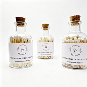 Fósforos de Segurança Longos e Sólidos de Madeira com Rolha de Cortiça em Garrafa de Vidro Transparente Personalizada para Velas Aromáticas e Banheiro - Product Image 4