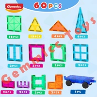 Jouet de construction magnétique éducatif Gemmicc Real Factory, 60 pièces, 100 pièces, 120 pièces, ensemble de tuiles magnétiques 3D pour enfants