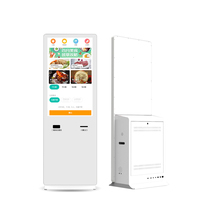 Kiosque de commande et de paiement pour restaurant intérieur avec écran tactile de 32 pouces et fonction SDK pour les fast-foods (Windows/Android)