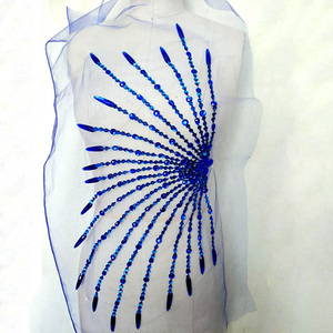 3D Đầy Màu Sắc Hoa Lưới Thêu Rhinestone Ren Đính Đính Với Sequins DIY Ren Vải <span class=keywords><strong>Trim</strong></span> Cho Quần Áo Phụ Kiện - Product Image 4