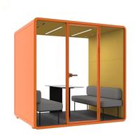 Cabine insonorisée moderne en acier pour bureau, école, téléphone, espace silencieux