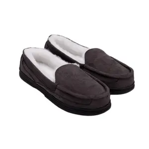 Latest Design Comfortable Outdoor loafers Memory Foam Slipper For Men Indoor Casual Microfiber Upper Moccasin Shoes