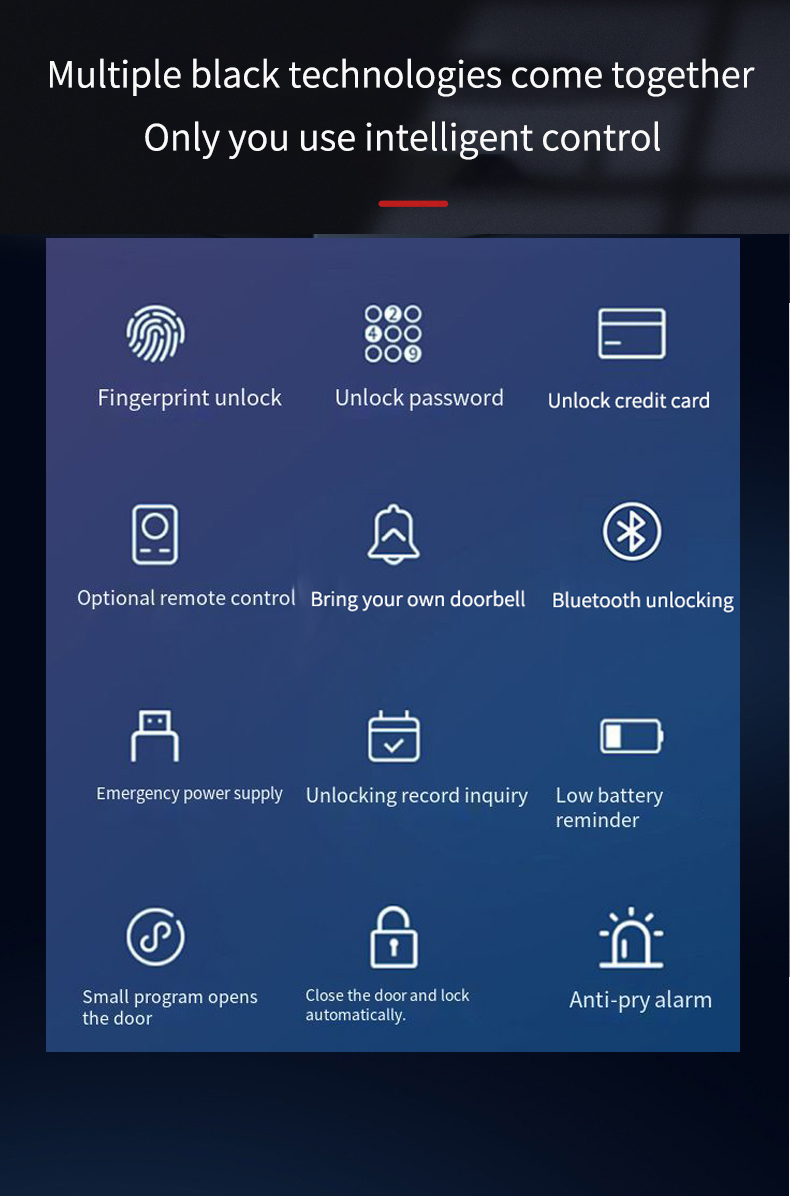 smart glass door lock fingerprint lock password smartsteps security app electronic smart anti-theft deadbolt lock bd safety lok