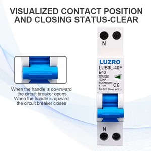 <span class=keywords><strong>DZ47</strong></span>-63 мини-выключатель MCB 63A 1-полюсный 50 Гц см1 пластиковый крепежный рельс PA66 DIN 25A Номинальный ток 1000V/250V Номинальный 10KA - Product Image 3