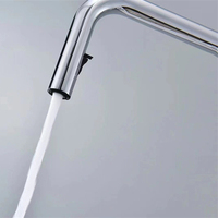 Robinet de cuisine thermostatique en laiton à poignée unique, finition polie chaude/froide, douchette à tirette, garantie de 5 ans, hôtels à trou unique