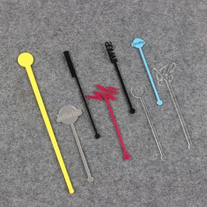 Yellow Coffee Stirrer 30Cm Round Head <b>PLA</b> Material For Giveaways - Product Image 2