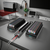 Hub USB de Aluminio Sipolar con Diseño Único, Hub USB de Alta Velocidad de 30 Puertos, Hub de Carga para Maletas, Tabletas y Dispositivos de Almacenamiento