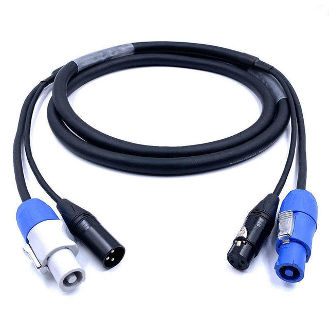 3 Pin DMX512 + Ohm 3*2.5mm2 Power Cord Signal Stage Light Cable Wire Wholesale DMX Lead XLR Line OEM/ODM