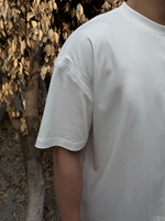 Oversized Boxy Fit T-Shirt Heren 100% Katoen Drop Shoulder Custom Logo O-Hals Effen Vintage Grijs T-Shirt