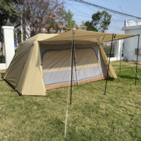 Tenda Camping Otomatis Musim Panas 2026, Ringan, Tahan Air, Dua Lapis, Dua Kamar Tidur, Ruang Tamu, Untuk Keluarga Besar, Cocok untuk Aktivitas Luar Ruangan