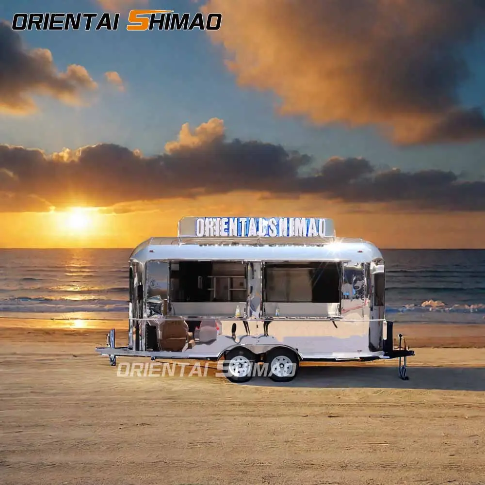 Vendita su strada Mobile chiosco cibo chiosco gelato carrello barbecue Hot Dog Stand Food Truck in vendita Usa con cucina