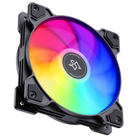Ventilateur de refroidissement ARGB SNOWMAN XF120 personnalisé avec autocollant, en promotion, pour boîtier d'ordinateur, ventilateur PC noir avec dissipateur thermique en aluminium, prix bas, en stock