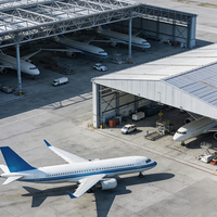 Tente de stockage extérieure en acier et aluminium avec toit en PVC, entrepôt étanche, hangar pour hélicoptères, tente industrielle personnalisée pour avions