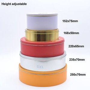 Kaleng Logam Kustom Pabrik, Kotak Kaleng Logam Kosong, Kotak Kaleng Bulat untuk Kurma, Baklava, Kue, Biskuit, dan Kue Kering - Product Image 5