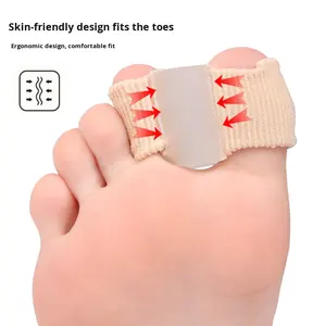 EAGLE SE100 Correcteur d'orteils en gel SEBS à double trou, taille S, pour hommes et femmes, pour <span class=keywords><strong>hallux</strong></span> <span class=keywords><strong>valgus</strong></span> et orteils superposés - Product Image 4