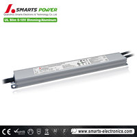 Driver LED dimmable 277 VAC 0-10 V, alimentation LED 12 V 24 V IP67 60 W avec boîtier en aluminium