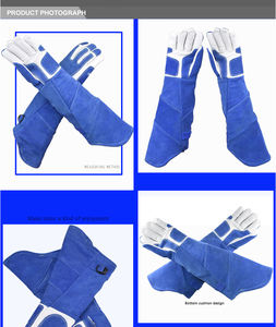 18-23 Inch Premium Lederen Huisdierenhandschoenen Swelder Anti-Bite Anti-Slip Hondentrainingshandschoenen Met Katoenen Voering Voor Het Hanteren Van Dieren - Product Image 6