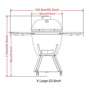 Barbecue plage, <span class=keywords><strong>KAMADO</strong></span>, 23.5 pouces, 60 cm <span class=keywords><strong>xl</strong></span>, classique, grande taille, japon, orange, new - Product Image 3