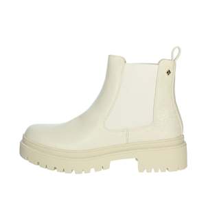 Kejo Women's Low Ankle Boots Cream KJ04320SD Chunky Sole Fashion <b>Bootie</b> - Product Image 1