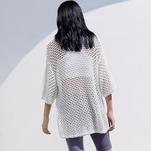 OEM & ODM Custom Summer <b>Short</b> <b>Sleeve</b> Half-<b>Cardigan</b> for <b>Women</b> POLO Collar Fragrant Wind Woven Casual Argyle Pattern With LOGO - Product Image 4