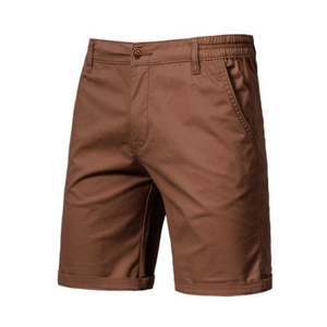 Shorts Bermuda pour homme, couleur unie, taille élastique, décontractés, légers, respirants, longueur genou, shorts chino d'été - Product Image 1