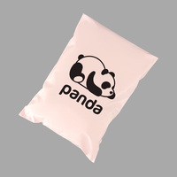 Sacs d'expédition rose clair personnalisés avec logo pour vêtements, enveloppes postales auto-adhésives en polyéthylène pour l'envoi postal