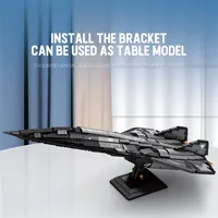 Reobrix 33039 Avión de Combate Supersónico, Modelo de Avión de Reconocimiento de la Fuerza Aérea, Adorno de Escritorio, Juego de Bloques de Construcción
