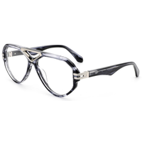 Monturas de Gafas Ópticas Populares de Acetato y Metal con Doble Puente y Bisagra Reparable de Celulosa
