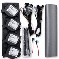 Kit de Ventilación para Asientos de Coche con 4 Ventiladores, Control de 3 Velocidades, Sistema de Refrigeración Universal de 12V, Arnés de Cableado Completo, Conexión Plug and Play para Todos los Vehículos