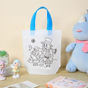 กระเป๋าผ้าไม่ทอสำเร็จรูปจากโรงงาน  กระเป๋าเพ้นท์มือสำหรับเด็ก  กระเป๋า DIY ระบายสี  กระเป๋าสะพายลายการ์ตูน - Product Image 4