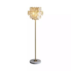 Lámpara de pie de cristal para dormitorio de Hotel nórdico, nuevo diseño, decoración de lujo para sala de estar, estilo contemporáneo, luz LED de latón E27 - Product Image 5