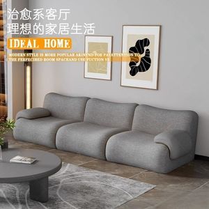 Sofá Moderno de Tela de Tres Plazas para Sala de Estar, Estilo Minimalista con Patrón Artístico PT612183 - Product Image 1