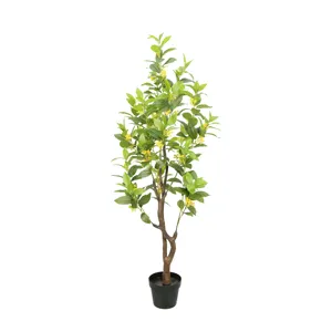 New Design Green Artificial Plant 140CM Indoor Decorative Fake Osmanthus Fragrans Tree With Flower For Home Living Room Decor