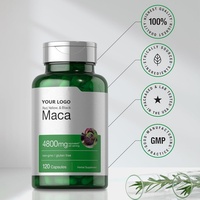 Capsules d'extrait de racine de maca à haute puissance personnalisables, non-OGM, sans gluten pour hommes et femmes